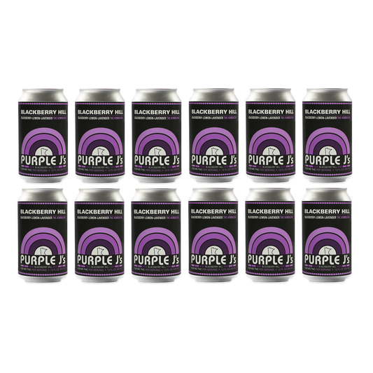 Purple J's Blackberry Hill 12 pack THC Kombucha, Made in Saint Paul, Minnesota